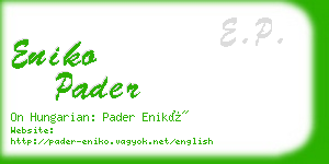 eniko pader business card